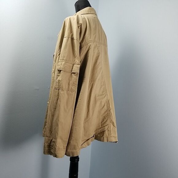 New Look Utility Cargo Jacket 3X Button Front Lightweight Cotton Layering - Picture 7 of 11